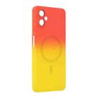 For Samsung Galaxy A06 4G / 5G ENKAY Hat-Prince MagSafe Rainbow Gradient Silicone Phone Case with Lens Film(Orange Yellow) - 2
