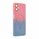 For Samsung Galaxy A06 4G / 5G ENKAY Hat-Prince MagSafe Rainbow Gradient Silicone Phone Case with Lens Film(Pink Blue) - 2