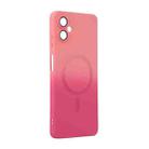 For Samsung Galaxy A06 4G / 5G ENKAY Hat-Prince MagSafe Rainbow Gradient Silicone Phone Case with Lens Film(Pink Rose) - 2