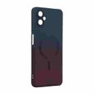 For Samsung Galaxy A06 4G / 5G ENKAY Hat-Prince MagSafe Rainbow Gradient Silicone Phone Case with Lens Film(Dark Blue) - 2