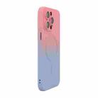 For iPhone 13 Pro ENKAY Hat-Prince MagSafe Rainbow Gradient Silicone Phone Case with Lens Film(Pink Blue) - 1