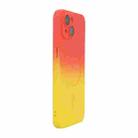 For iPhone 13 ENKAY Hat-Prince MagSafe Rainbow Gradient Silicone Phone Case with Lens Film(Orange Yellow) - 1