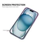 For iPhone 16 Pro ENKAY Hat-Prince MagSafe Rainbow Gradient Silicone Phone Case with Lens Film(Pink Blue) - 3