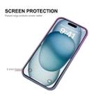 For iPhone 16 Plus ENKAY Hat-Prince MagSafe Rainbow Gradient Silicone Phone Case with Lens Film(Pink Blue) - 3