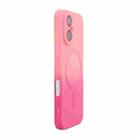 For iPhone 16 Plus ENKAY Hat-Prince MagSafe Rainbow Gradient Silicone Phone Case with Lens Film(Pink Rose) - 1