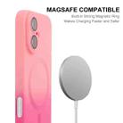 For iPhone 16 Plus ENKAY Hat-Prince MagSafe Rainbow Gradient Silicone Phone Case with Lens Film(Pink Rose) - 2