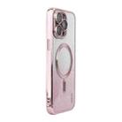 For iPhone 13 Pro Max ENKAY Hat-Prince Magnetic Glitter Plated Shockproof Phone Case with Lens Film(Pink) - 1