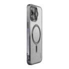 For iPhone 13 Pro Max ENKAY Hat-Prince Magnetic Glitter Plated Shockproof Phone Case with Lens Film(Silver) - 1