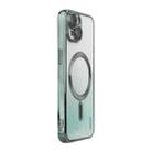 For iPhone 13 ENKAY Hat-Prince Magnetic Glitter Plated Shockproof Phone Case with Lens Film(Green) - 1