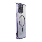 For iPhone 14 Pro ENKAY Hat-Prince Magnetic Glitter Plated Shockproof Phone Case with Lens Film(Purple) - 1