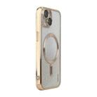 For iPhone 14 Plus ENKAY Hat-Prince Magnetic Glitter Plated Shockproof Phone Case with Lens Film(Golden) - 1