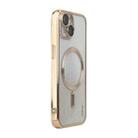 For iPhone 14 ENKAY Hat-Prince Magnetic Glitter Plated Shockproof Phone Case with Lens Film(Golden) - 1