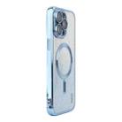 For iPhone 15 Pro ENKAY Hat-Prince Magnetic Glitter Plated Shockproof Phone Case with Lens Film(Blue) - 1