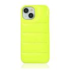 For iPhone 15 Laser Aurora Down Jacket All-inclusive Phone Case(Green) - 1