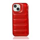 For iPhone 15 Plus Laser Aurora Down Jacket All-inclusive Phone Case(Red) - 1