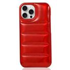 For iPhone 15 Pro Laser Aurora Down Jacket All-inclusive Phone Case(Red) - 1