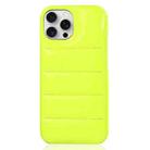 For iPhone 15 Pro Laser Aurora Down Jacket All-inclusive Phone Case(Green) - 1