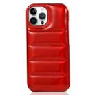 For iPhone 14 Pro Laser Aurora Down Jacket All-inclusive Phone Case(Red) - 1