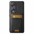 For Honor 90 Suteni H02 Leather Wallet Stand Back Phone Case(Black) - 1