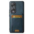 For Honor 90 Suteni H02 Leather Wallet Stand Back Phone Case(Blue) - 1