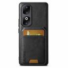 For Honor 80 Pro Suteni H02 Leather Wallet Stand Back Phone Case(Black) - 1