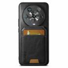 For Honor Magic4 Suteni H02 Leather Wallet Stand Back Phone Case(Black) - 1