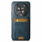 For Honor Magic4 Suteni H02 Leather Wallet Stand Back Phone Case(Blue) - 1