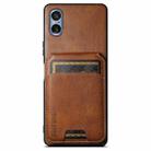 For Sony Xperia 5 V Suteni H02 Leather Wallet Stand Back Phone Case(Brown) - 1