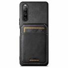 For Sony Xperia 10 V Suteni H02 Leather Wallet Stand Back Phone Case(Black) - 1