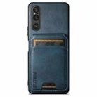 For Sony Xperia 1 V Suteni H02 Leather Wallet Stand Back Phone Case(Blue) - 1