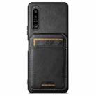 For Sony Xperia 1 IV Suteni H02 Leather Wallet Stand Back Phone Case(Black) - 1