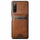 For Sony Xperia 10 IV Suteni H02 Leather Wallet Stand Back Phone Case(Brown) - 1