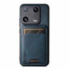 For Xiaomi 13 Suteni H02 Leather Wallet Stand Back Phone Case(Blue) - 1