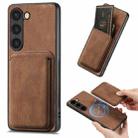 For Samsung Galaxy S23 5G Retro Leather Card Bag Magnetic Phone Case(Brown) - 1