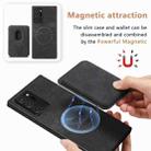 For Samsung Galaxy Note20 Ultra Retro Leather Card Bag Magnetic Phone Case(Black) - 3
