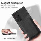 For Samsung Galaxy Note20 Ultra Retro Leather Card Bag Magnetic Phone Case(Black) - 5