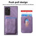 For Samsung Galaxy Note20 Ultra Retro Leather Card Bag Magnetic Phone Case(Purple) - 2