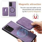 For Samsung Galaxy Note20 Ultra Retro Leather Card Bag Magnetic Phone Case(Purple) - 3