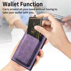 For Samsung Galaxy Note20 Ultra Retro Leather Card Bag Magnetic Phone Case(Purple) - 7