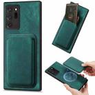 For Samsung Galaxy Note20 Ultra Retro Leather Card Bag Magnetic Phone Case(Green) - 1