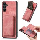 For Samsung Galaxy A54 5G Retro Leather Card Bag Magnetic Phone Case(Pink) - 1