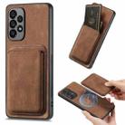For Samsung Galaxy A13 4G Retro Leather Card Bag Magnetic Phone Case(Brown) - 1