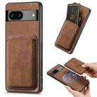 For Google Pixel 6 Pro Retro Leather Card Bag Magnetic Phone Case(Brown) - 1