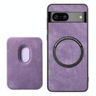 For Google Pixel 6 Pro Retro Leather Card Bag Magnetic Phone Case(Purple) - 3