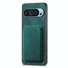 For Google Pixel 9/9 Pro Retro Leather Card Bag Magnetic Phone Case(Green) - 2