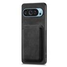 For Google Pixel 9/9 Pro Retro Leather Card Bag Magnetic Phone Case(Black) - 2