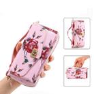 For iPhone 15 Pro MagSafe Flower Multi-functional Crossbody Zipper Wallet Leather Phone Case(Pink) - 1