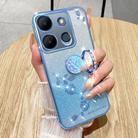 For Tecno Spark GO 2023 Gradient Glitter Immortal Flower Ring All-inclusive Phone Case(Purple) - 2