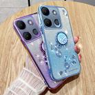 For Tecno Spark GO 2023 Gradient Glitter Immortal Flower Ring All-inclusive Phone Case(Purple) - 3