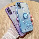For Tecno Spark GO 2020 Gradient Glitter Immortal Flower Ring All-inclusive Phone Case(Pink) - 3